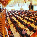  400 Fachbesucher aus dem Allgäu, der Region Bayerisch-Schwaben und dem angrenzenden Baden-Württemberg kamen zum Mauwerkstag Memmingen 2014. 
Foto: Ingo Jensen/Jensen media