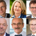  Die Referenten an den Mauerwerkstagen 2023 der süddeutschen Ziegelindustrie (von links oben nach rechts unten): Dipl.-Ing. Architekt Stefan Horschler (Inhaber des Büros für Bauphysik Hannover), Prof. AA Dipl. Lydia Haack (Präsidentin der Bayerischen Architektenkammer), Prof. Dr.-Ing. Andreas Holm (Dozent an der Hochschule für angewandte Wissenschaften und geschäftsführender Institutsleiter des FIW München), Prof. Amandus Samsøe Sattler (Präsident der Deutschen Gesellschaft für Nachhaltiges Bauen DGNB), Prof. Jürgen Ulrich (Vorsitzender Richter am Landgericht Dortmund im Ruhestand und Mitglied des Landesjustizprüfungsamtes im Justizministerium NRW) und Moderator Dipl.-Ing. Hans Peters.
Bild: Hörl+Hartmann