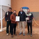  Freude über die erfolgreiche Zulassung (v. l.): Felix von Aulock, Stephan Geiger, Michael Hörl und Simeon Fahrner.